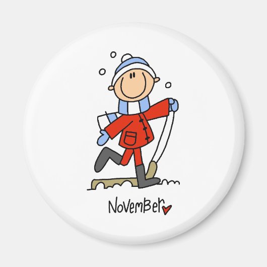 Aimant Mois de novembre (Devant)