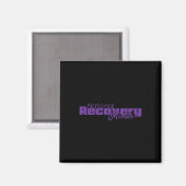 Aimant Mois de récupération - Logo violet (Recto/Verso)