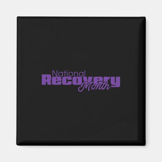 Aimant Mois de récupération - Logo violet (Devant)