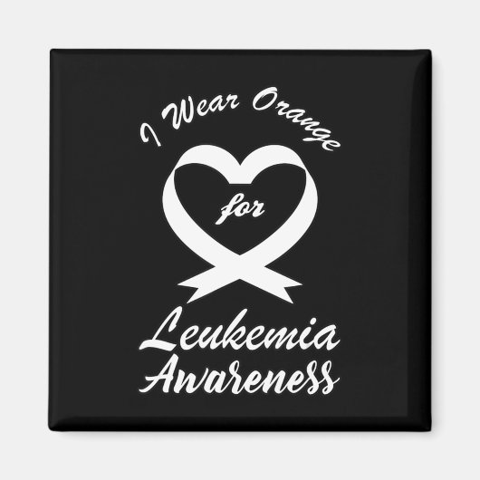 Aimant mois de sensibilisation à la leucémie Orange Ribbo (Devant)