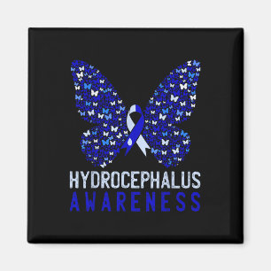 Aimant Mois de sensibilisation à l'hydrocéphalie papillon