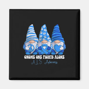 Aimant Mois de sensibilisation Als Bleu Ruban Gnomes Sout