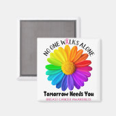 Aimant Mois de sensibilisation au cancer du sein Cadeaux  (Recto/Verso)