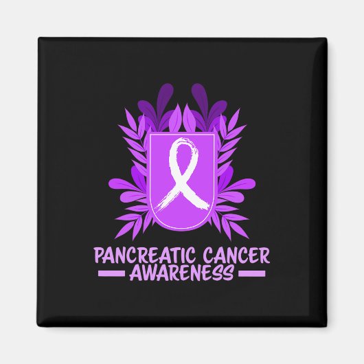 Aimant Mois de sensibilisation au cancer pancréatique Rub (Devant)