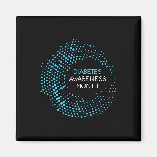 Aimant Mois de sensibilisation au diabète pour la diabéti (Devant)