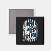 Aimant Mois De Sensibilisation De L'Équipe De Soutien À L (Recto/Verso)