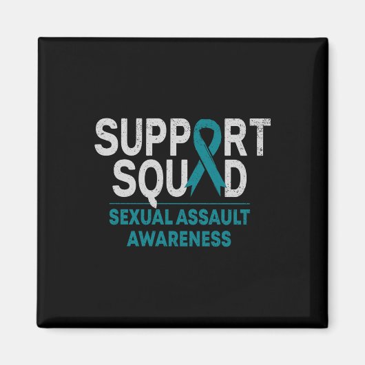 Aimant Mois de sensibilisation de l'équipe de soutien Ual (Devant)