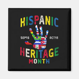 Aimant Mois du patrimoine hispanique Empreinte de la main