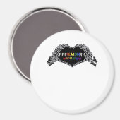 Aimant Mois Skeleton Heart Hands LGBTQIA (Recto/Verso)