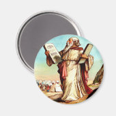 Aimant Moïse avec les tables de l'aimant de loi (Recto/Verso)