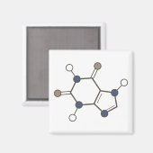 Aimant molécule de caféine (Recto/Verso)