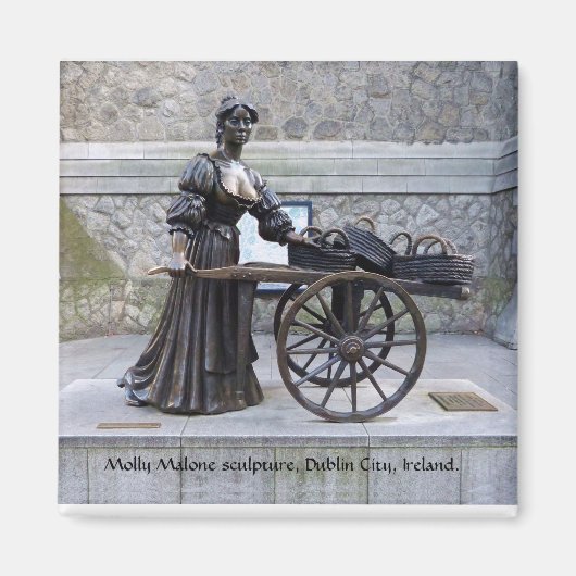 Aimant Molly Malone sculpture, Dublin, Irlande (Devant)