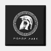 Aimant Molon Labe Casque de guerrier spartiate Ancien Wa (Devant)