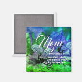 Aimant MOM Bonne fête des mères PROVERBS 31 Blue Green (Recto/Verso)