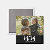 Aimant Mom Established Est. Photo Mother's Day (Recto/Verso)