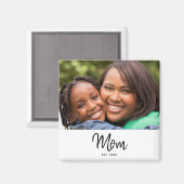 Aimant Mom Established Photo Modern Unique Gift  (Recto/Verso)