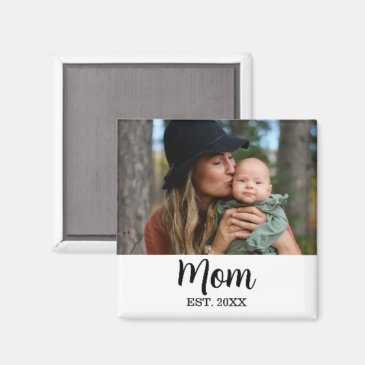 Aimant Mom Established Photo Mother's Day (Recto/Verso)