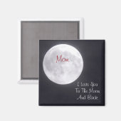 Aimant MOM Je t'aime sur la Lune et le dos (Recto/Verso)