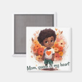 Aimant Mom, queen of my heart (Recto/Verso)