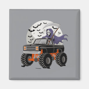 Aimant Momie de camion monstre lune jour de Halloween drô