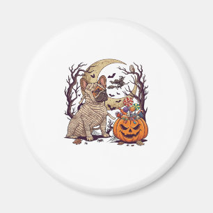 Aimant Momie d'Halloween Chien Bouledogue Français Citrou