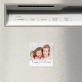 Aimant Mommy and Me Besties Superposition photo Script He (In Situ (Lave-vaisselle))