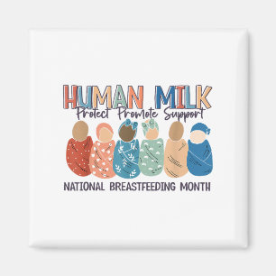 Aimant Moms de lait maternel Mois national de l'allaiteme