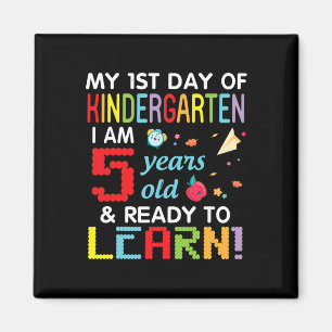 Aimant Mon 1er jour de maternelle J'ai 5 ans et suis