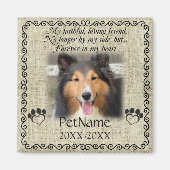Aimant Mon Ami Fidèle Pet Sympathie Custom Burlap (Devant)