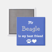 Aimant Mon Beagle est mon meilleur ami (Recto/Verso)