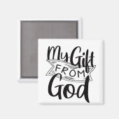 Aimant Mon cadeau de Dieu Évangile Graphique de naissance (Recto/Verso)