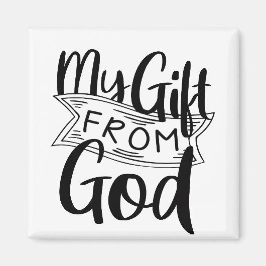 Aimant Mon cadeau de Dieu Évangile Graphique de naissance (Devant)