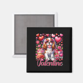 Aimant Mon Cavalier King Charles Spaniel est mon Valentin (Recto/Verso)