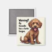 Aimant Mon Cavoodle a une langue turbo (Recto/Verso)