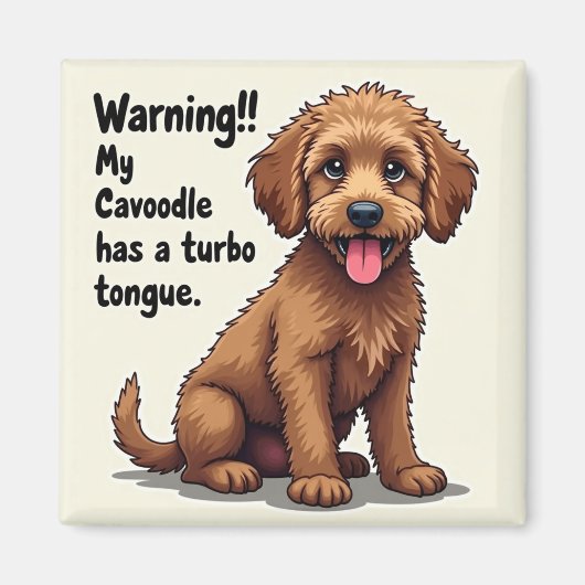Aimant Mon Cavoodle a une langue turbo (Devant)