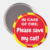 Aimant Mon chat ! EN COQUE D'INCENDIE : Veuillez enregist (Recto/Verso)