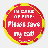 Aimant Mon chat ! EN COQUE D'INCENDIE : Veuillez enregist (Devant)