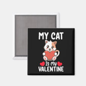 Aimant Mon chat est mon jour de la Saint-Valentin drôle a (Recto/Verso)