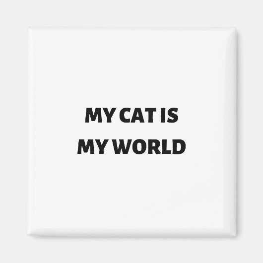 Aimant Mon chat est mon monde (Devant)