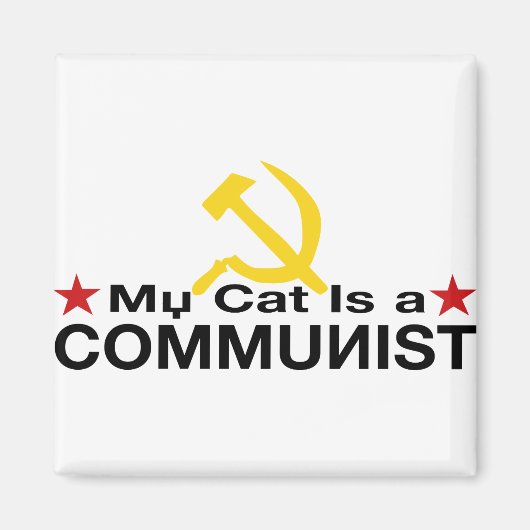 Aimant Mon chat est un COMMUNISTE (Devant)
