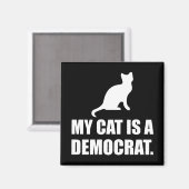 Aimant Mon Chat Est Un Démocrate Drôle Politique (Recto/Verso)