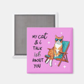 Aimant Mon chat et moi parlons un peu de toi (Recto/Verso)