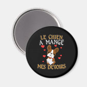 Aimant Mon chien a mangé mes devoirs - Citation pour appr (Recto/Verso)