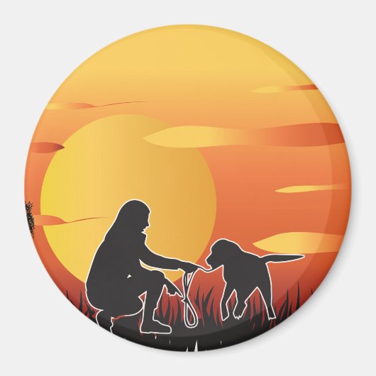 Aimant mon chien est ma valentine, mon chien est ma valen (Devant)