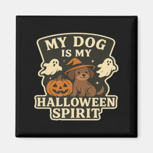 Aimant Mon chien est mon esprit d'Halloween _ Amateur de 