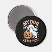 Aimant Mon chien est mon garçon Drôle Halloween (Recto/Verso)