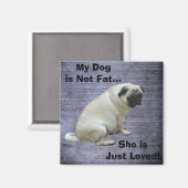 Aimant Mon chien n'est pas un Carlin gras (Recto/Verso)