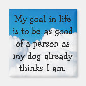 Aimant Mon chien pense que je suis génial ! (Devant)