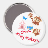 Aimant Mon cirque. Mes singes. (Recto/Verso)