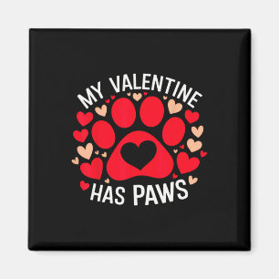 Aimant Mon cœur a des pattes pour la Saint-Valentin Chien